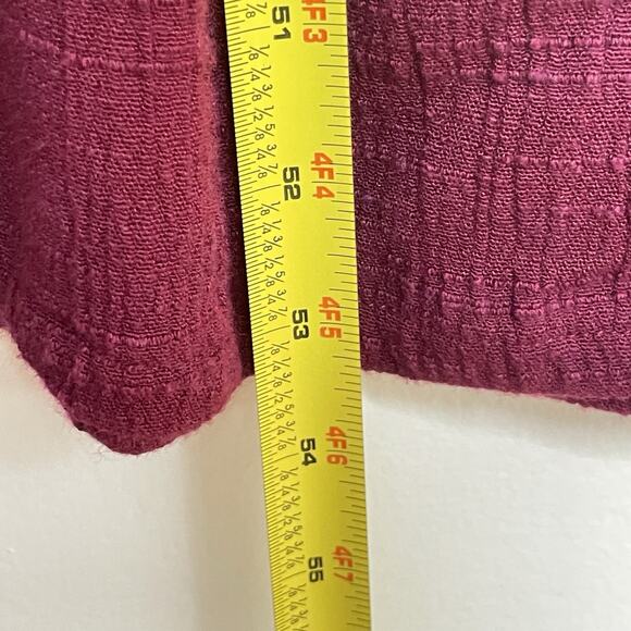 Vintage 90s Red Maxi Tank Dress Sundress S Sleeveless Raw Weave Boho Hippie - Picture 6 of 6